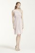 One Shoulder Short Dress with Illusion Neck F15607