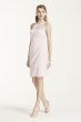 Sleeveless Short Mesh Dress with Side Cascade F15612