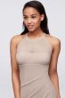 Long Mesh Dress with Illusion Neckline F15662