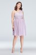 Short Corded Lace Dress with Asymmetric Neckline F15711