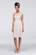 Short Corded Lace Dress with Asymmetric Neckline F15711