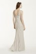 Sleeveless Long Mesh Dress with Corded Lace F15749