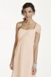 Short One Shoulder Crinkle Chiffon Dress F15917
