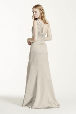 One Shoulder Bridesmaid Dress with Details F15940