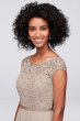 Short Lace and Mesh Dress with Illusion Neckline F17019