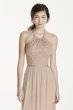 Short Lace Mesh Dress with Halter Neckline F17020
