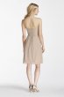 Short Strapless Bridesmaid Dress with Pleated Top F17048
