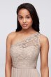One Shoulder Long Lace Bridesmaid Dress F17063