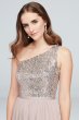 Sequin and Mesh One-Shoulder Bridesmaid Dress F17063S