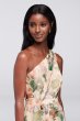 Long One Shoulder Printed Chiffon Dress F18055P