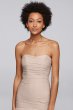 Long Fit and Flare Mesh Bridesmaid Dress F18076