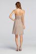 Short Scalloped Strapless Lace Mesh Dress F18094