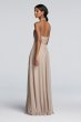 Long Mesh Dress with Lace Halter Bodice F19025