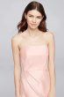 Mikado Short Bridesmaid Dress with Side Pleats F19225