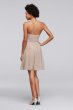Chiffon Short Bridesmaid Dress with Beaded Belt F19228