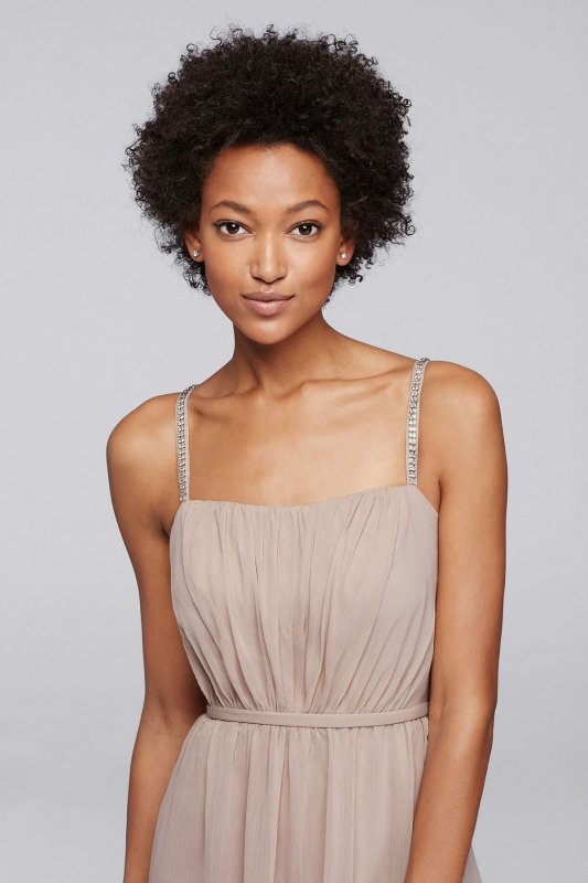 Chiffon Short Bridesmaid Dress with Pleating F19229