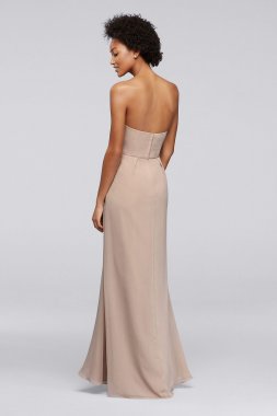 Strapless Bridesmaid Dress with High-Low Hem F19262