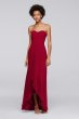 Strapless Bridesmaid Dress with High-Low Hem F19262