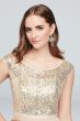 Sleeveless Sequin and Mesh Bridesmaid Dress F19328S