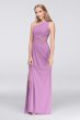 One-Shoulder Mesh Bridesmaid Dress with Lace Inset F19419