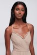 Skinny Strap Chiffon Dress with Lace Back F19440