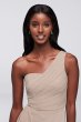 Crinkle Chiffon One-Shoulder Dress F19446
