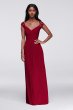 Long Mesh Dress with Lace Cap Sleeves F19505
