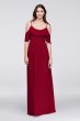 Cold-Shoulder Crinkle Chiffon Bridesmaid Dress F19508
