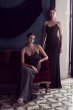 Chiffon Sheath Bridesmaid Dress with Beaded Straps F19526