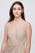 Faux-Wrap Pleated Chiffon Bridesmaid Dress F19585