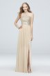 Open-Back Sequin and Mesh Bridesmaid Dress F19608S