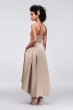 High-Low Satin Bridesmaid Dress with Pockets F19623
