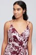 Double-Strap Long Printed Bridesmaid Wrap Dress F19755P