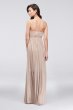 Surplice Mesh Bridesmaid Dress with Peasant Skirt F19771