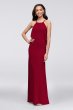 Flounced Crinkle Chiffon Sheath Bridesmaid Dress F19773