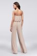 Flowy Wide-Leg Georgette Bridesmaid Jumpsuit F19790