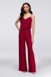 Flowy Wide-Leg Georgette Bridesmaid Jumpsuit F19790