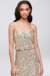 Allover Sequin Blouson Tank Bridesmaid Dress F19828