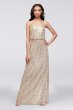 Allover Sequin Blouson Tank Bridesmaid Dress F19828