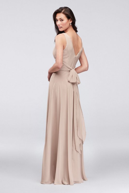 Surplice Tank Long Chiffon Bridesmaid Dress F19831