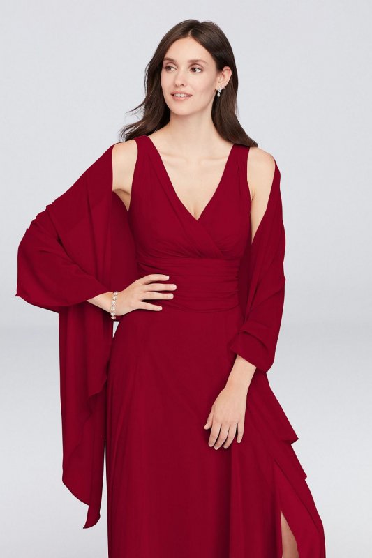 Surplice Tank Long Chiffon Bridesmaid Dress F19831