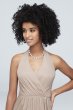Faux-Wrap Mesh Halter Bridesmaid Dress F19836