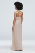 Faux-Wrap Mesh Halter Bridesmaid Dress F19836