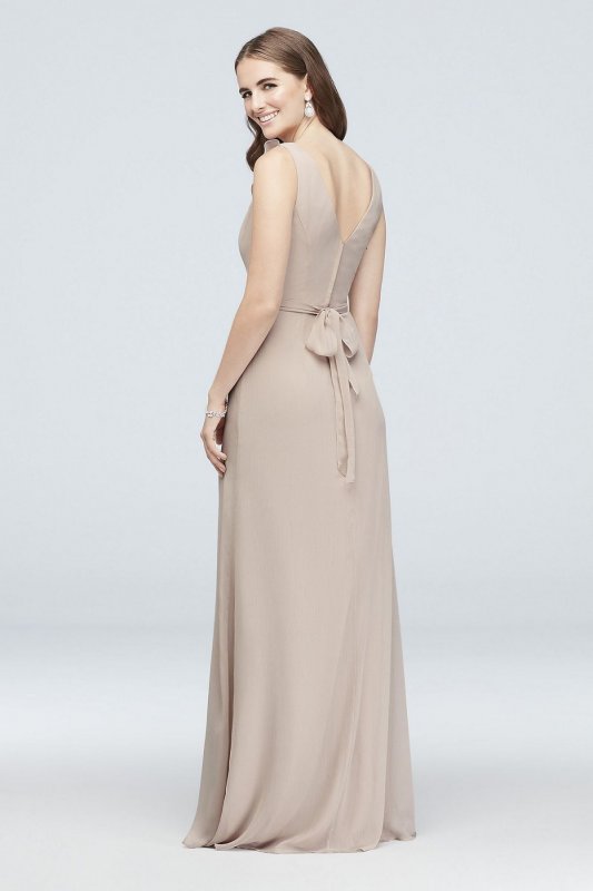 Ruffled Tank Crinkle Chiffon Bridesmaid Dress F19895