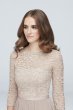 3/4-Sleeve Illusion Lace and Mesh Bridesmaid Dress F19908