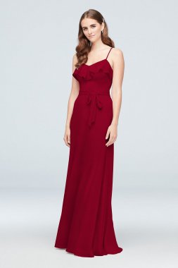 Ruffled Crinkle Chiffon Bridesmaid Dress F19921