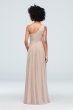One-Shoulder Mesh Bridesmaid Dress with Full Skirt F19932