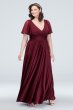 Flutter Sleeve Crisscross Mesh Bridesmaid Dress F19933