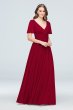 Flutter Sleeve Crisscross Mesh Bridesmaid Dress F19933