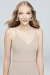Chiffon V-Neck Spaghetti Strap Bridesmaid Dress F19935